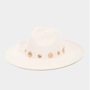 Gold Embellished Detail Hat